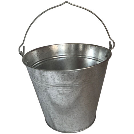 Seau Acier Galvanisé 15 litres avec Anse - Usage intensif - Efficace et robuste - Beast