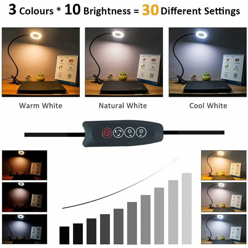 Acquista Lampade da scrivania a LED USB Lampada da tavolo a luce notturna  5V Lampadina da lettura Bedroon Study 28 LED