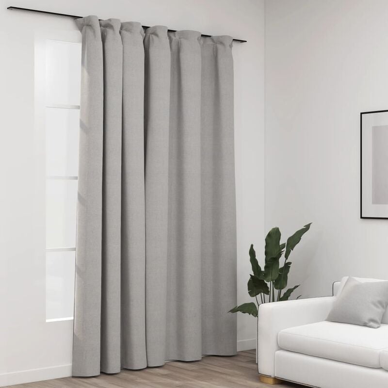 Deconovo Tende Moderne per Soggiorno Camera da Letto Bambini 2 Pezzi  Trasparenti in Volie Ricamo a Foglie con Occhielli per Finestre Soggiorno  140x290 CM Lino : : Casa e cucina