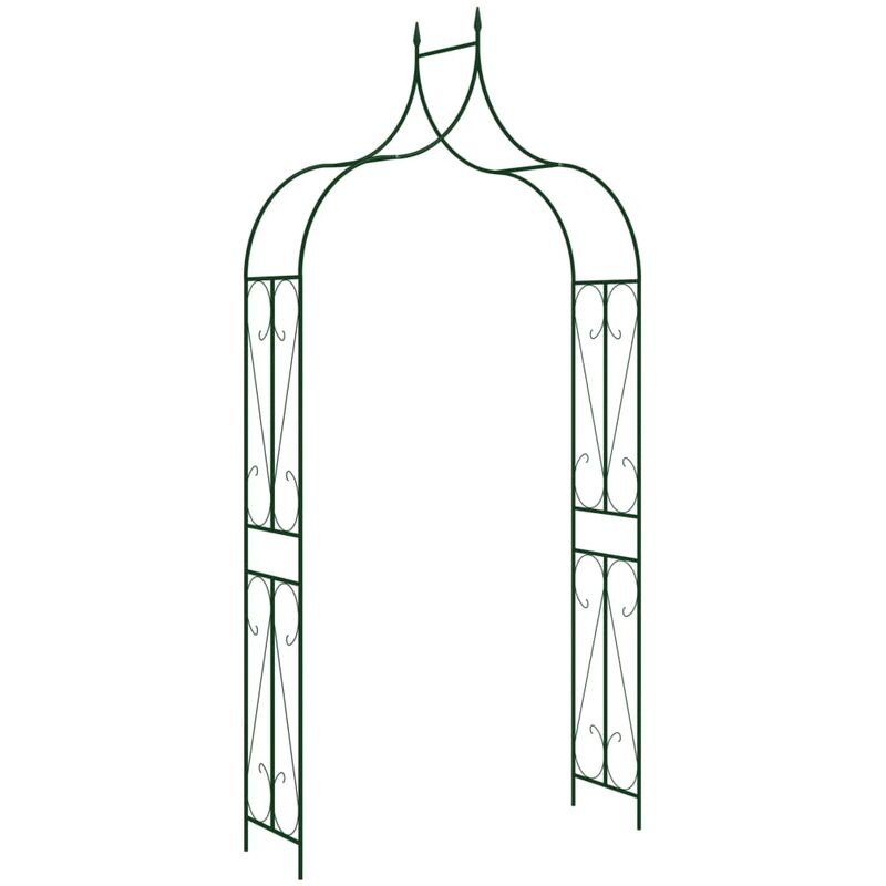 Arco da Giardino Verde Scuro 120x38x258 cm in Ferro