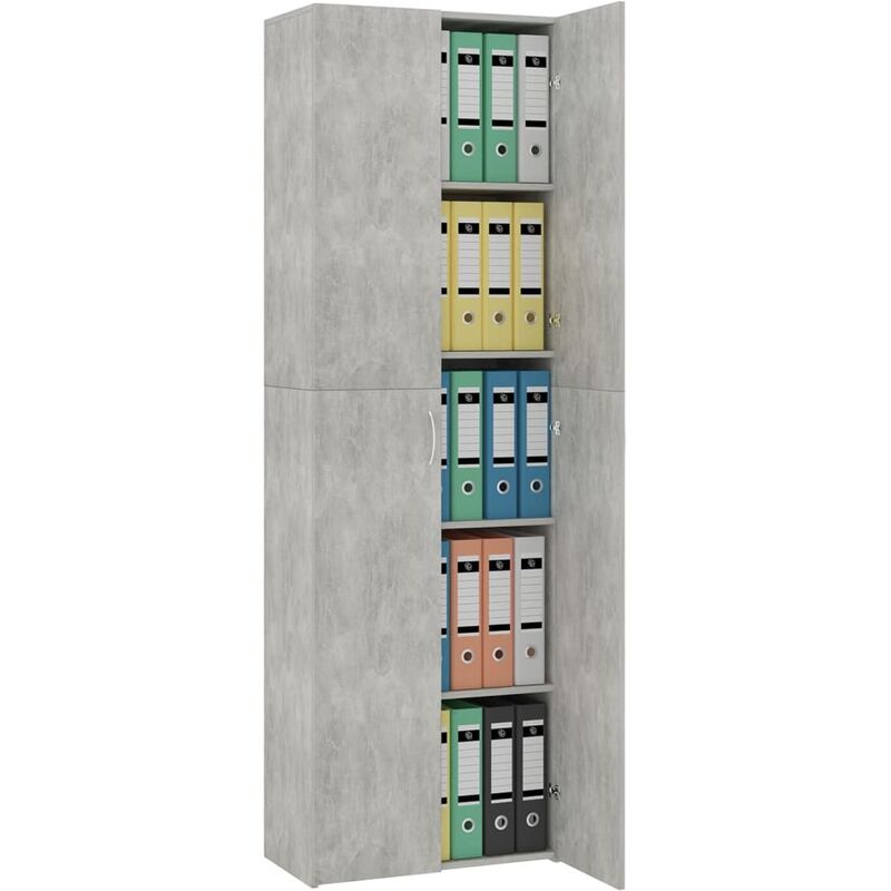 Yolola Armadio per Ufficio, Mobile Ufficio, Armadi Da Ufficio, Mobili Da  Ufficio, Armadio Ufficio, Grigio Calcestruzzo 60x32x190 cm in Truciolato :  : Casa e cucina