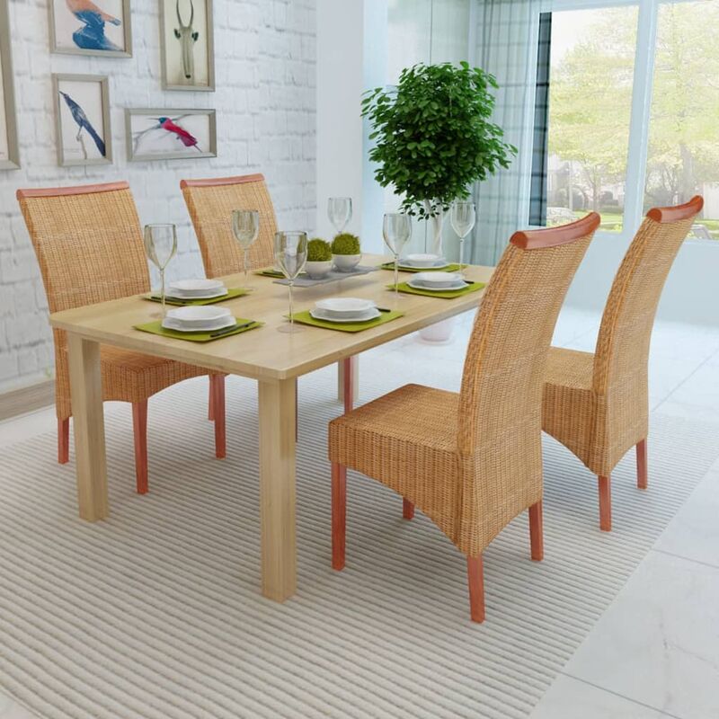 Sedia da scrivania Sedie da pranzo in legno massello Sedia da cucina Sedie  intrecciate in rattan traspirante per camera da letto, sedia da seduta in legno  Sedie con schienale per il tempo 