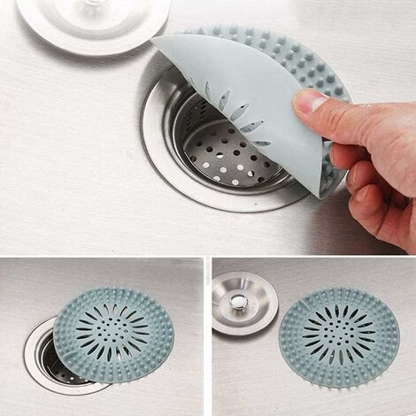 6 pezzi Coperture per scarichi doccia Pezzi di filtro per capelli in  silicone Filtro per capelli