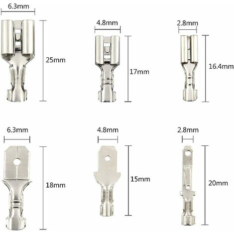 connettore multiplo faston 6,3 1 femmina 3 maschi (5 pezzi)