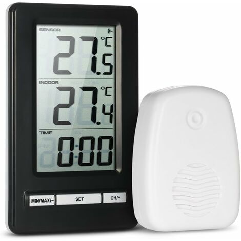 Termometro digitale wireless LCD per interni ed esterni