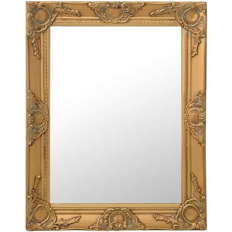 Specchio Specchiera cornice barocco foglia oro in legno da parete