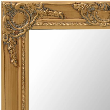 Specchio da Parete Stile Barocco 50x60 cm Oro