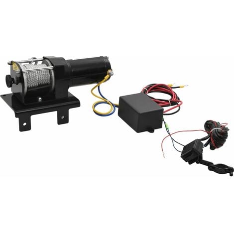 VEVOR VEVOR Verricello Elettrico con Telecomando 2 KW 12 V Corda Sintetica,  Paranco Elettrico 4500 LBS, Argano Elettrico Grado Impermeabile IP67, Verricello  Elettrico con un Accurato Kit di Accessori