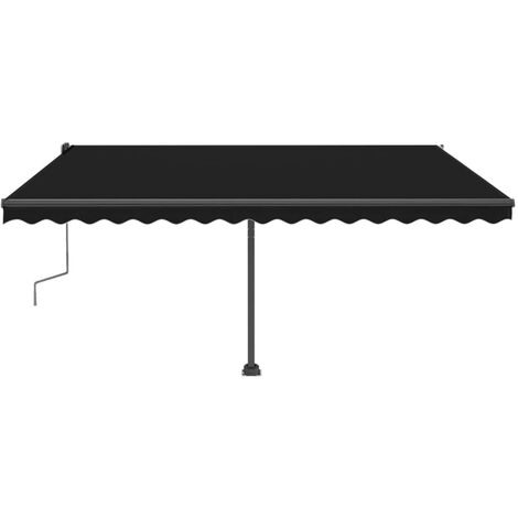 vidaXL Tenda a Cassonetto Motorizzata 450x300 cm Antracite