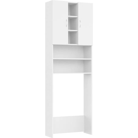 Mobile per Lavatrice Bianco 64x25,5x190 cm