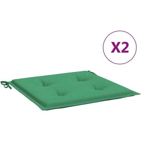 vidaXL Cuscini per Sedie 2 pz Verdi 120x50x3 cm in Tessuto