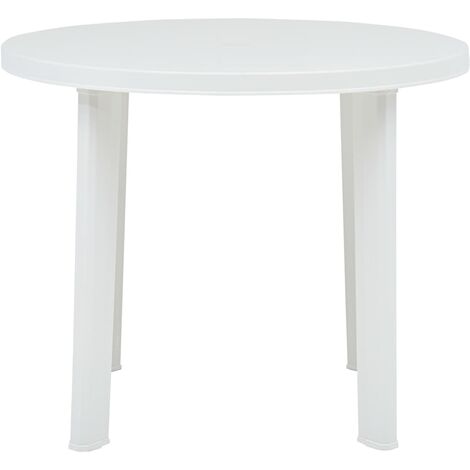 Tavolo da giardino in plastica effetto legno 138 x 78 x72h cm - Sumatra -  Bianco