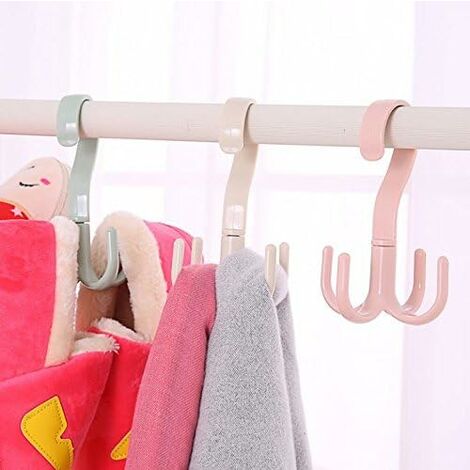 3 Pezzi Portacravatte Gancio Gancio, Rotazione di 360 Gradi Appeso Armadio  Organizzatore Cravatta Sciarpa Cintura Borsa Accessori (Rosa)