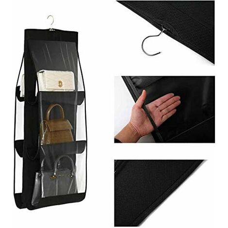 2pack Organizer per borse sospese 6 tasche Organizer per guardaroba Borse  per guardaroba Appeso per guardaroba