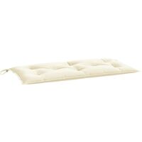 VidaXL Cuscino per Panca da Giardino Bianco 110x50x7 cm in Tessuto