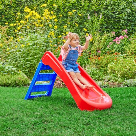 Palplay toboggan pliable 4 pieds rouge/bleu