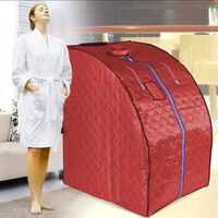 Caja de sauna de infrarrojos Sauna de vapor móvil Cabina climatizada Sauna de baño Sauna Cocina de vapor Sauna para el hogar 1000W Rojo