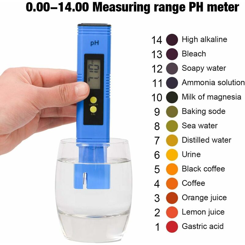 Misuratore Ph, PH Tester, misuratore ph acqua 4 in 1 PH/TDS&EC white+b –