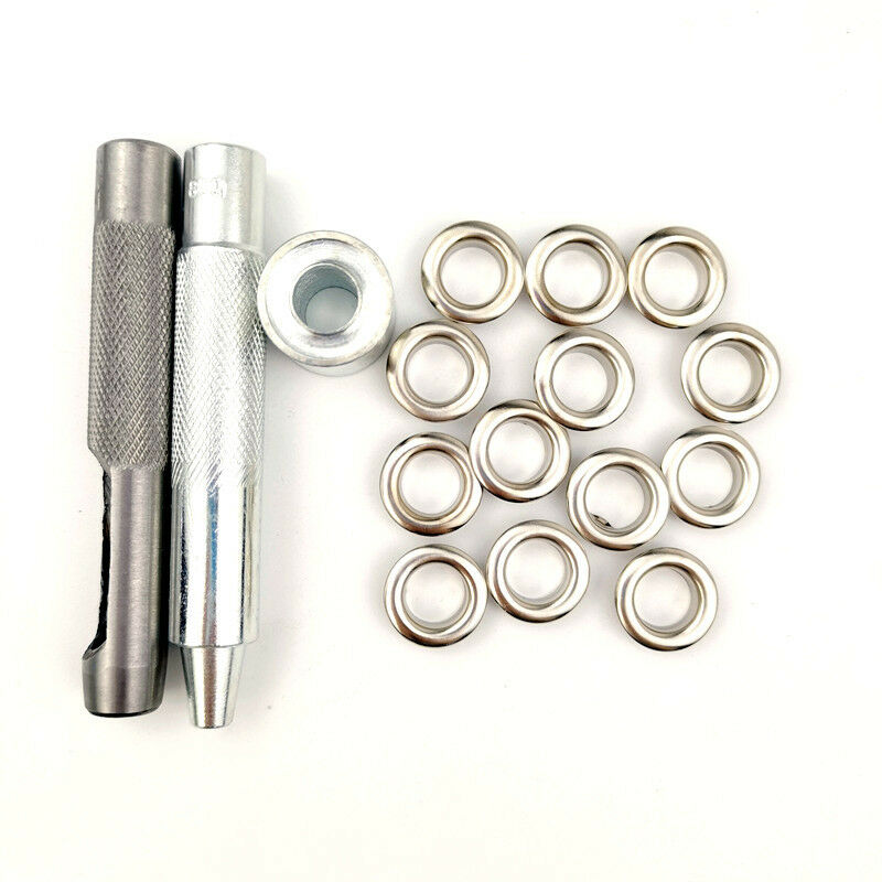 100pcs Sets Eyelets 14mm Grommet Kit Eyelets Tools Metal Grommet