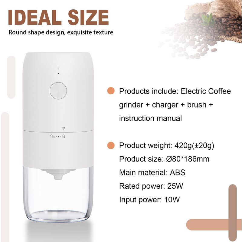 Portable Electric Coffee Grinder 13W 200ml USB Rechargeable