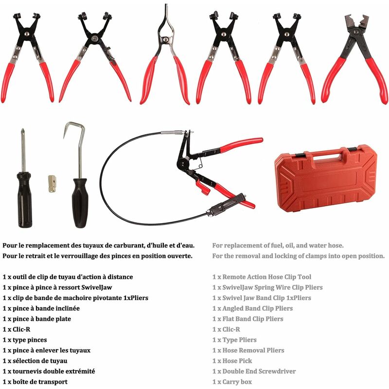 Clic & Clic-r Type Hose Clamp Pliers For Automotive Clamp Pliers Cv Boot  Clamp Repair Tools