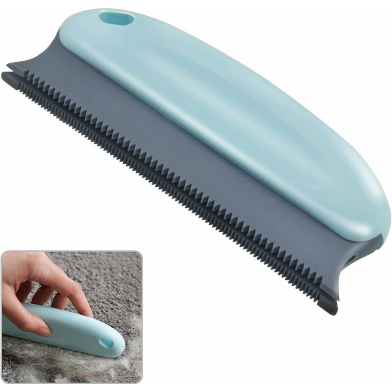 LITZEE Pet hair removal brush Cat hair remover Professional hair remover  for sofa, furniture, carpet, clothes, blankets, car, bed (Cycle blue)