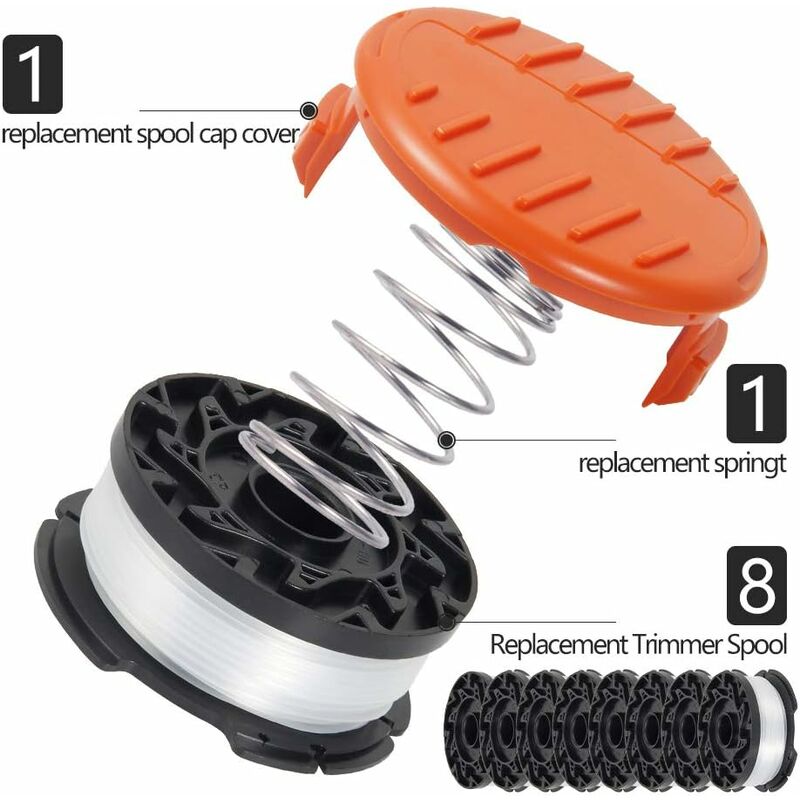 VICRAYS vicrays String Trimmer Spool Replacement for Black and