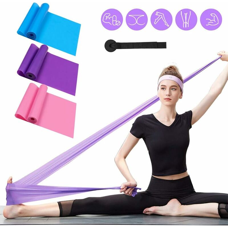 COSTWAY Exercise Ball with Resistance Bands, 65cm Anti-burst Yoga Balls  Sitting Chair, Home Gym Fitness Equipment for Stability, Pilates, Pregnancy,  Pump Included