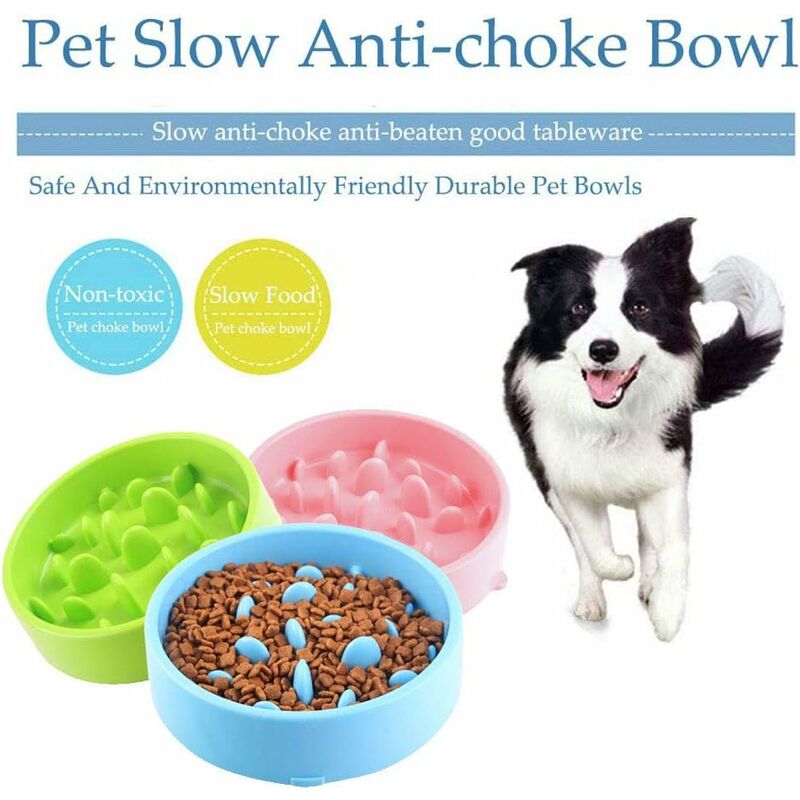 1pc Solid Pet Bowl, Dog Slow Food Bowl, Cats & Dogs No Choking Slow Feeder Dog  Bowls Puzzle Bowl