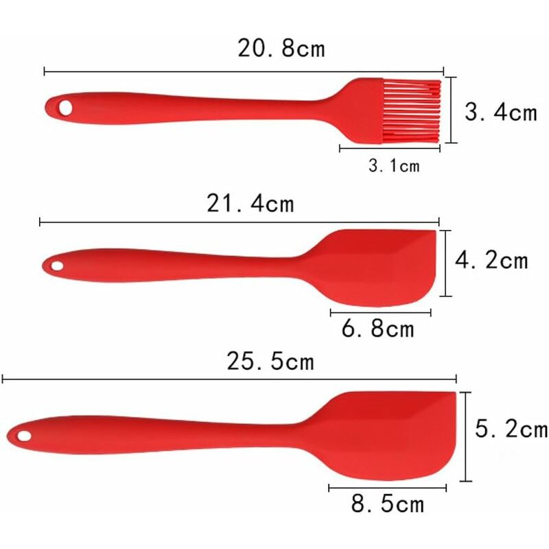 1/3/5Pcs Kitchen Scraper Stain Cleaning Silicone Spatula Cake