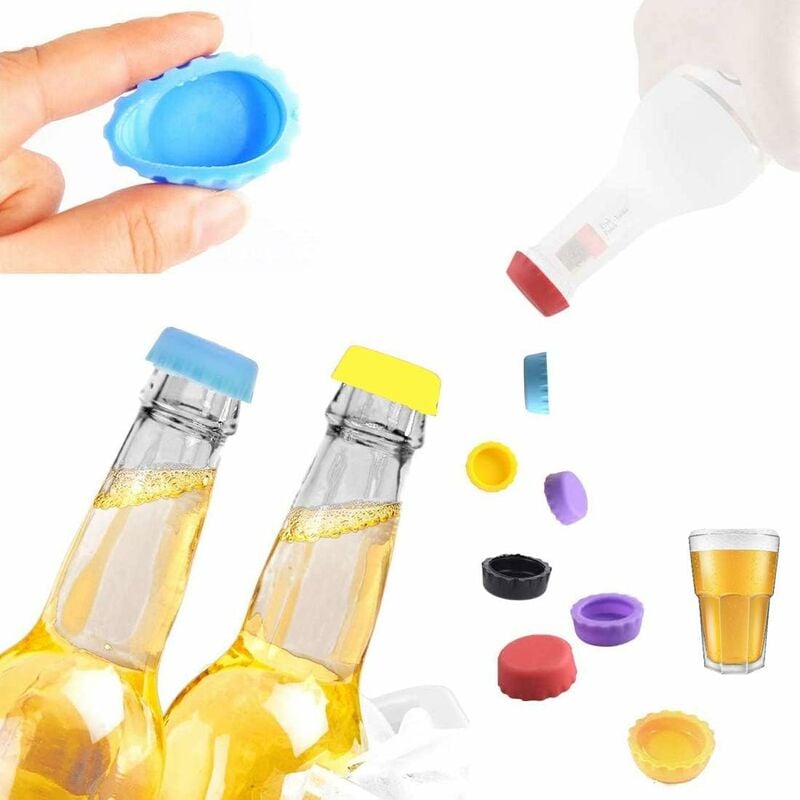 Reusable Bottle Caps - 9x - Silicone - Multicolor