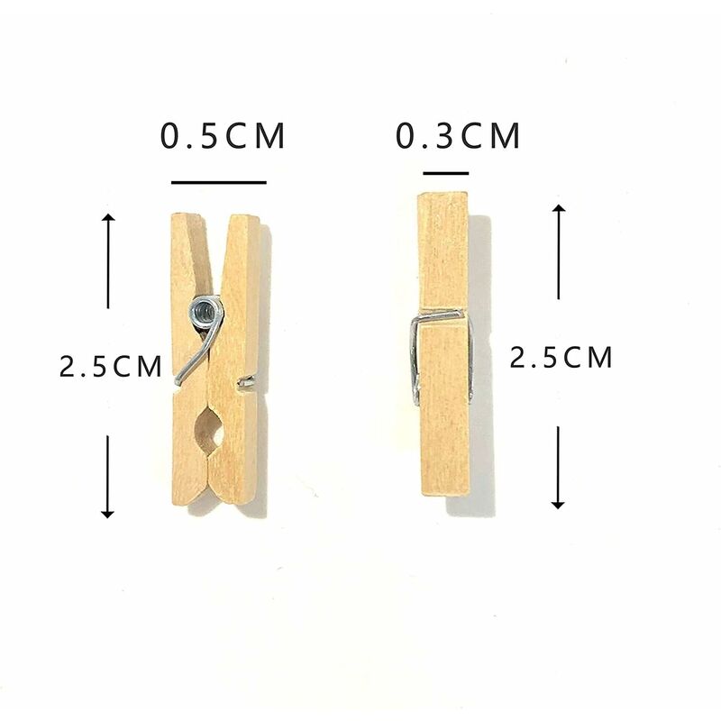 Gold Mini Clothespins - 25 - 1 or 2.5 cm - Wooden - Great for Wedding  Favors Scrapbooking and Decorations