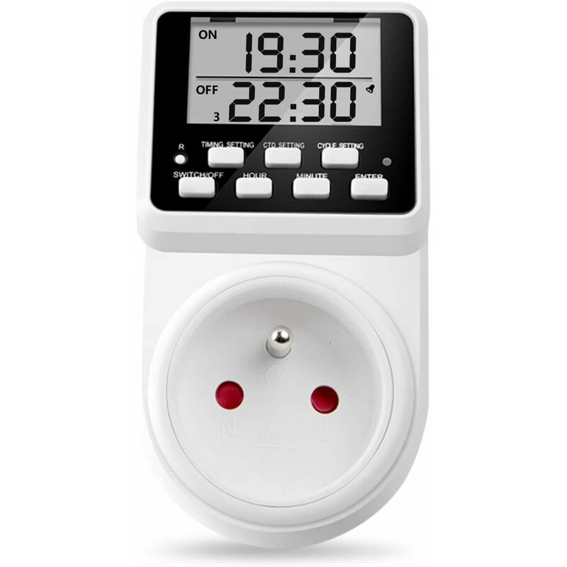 Us Plug Prise électrique Prise de minuterie Prise Compte à rebours Smart  Time Setting Swtich Timer Control Socket