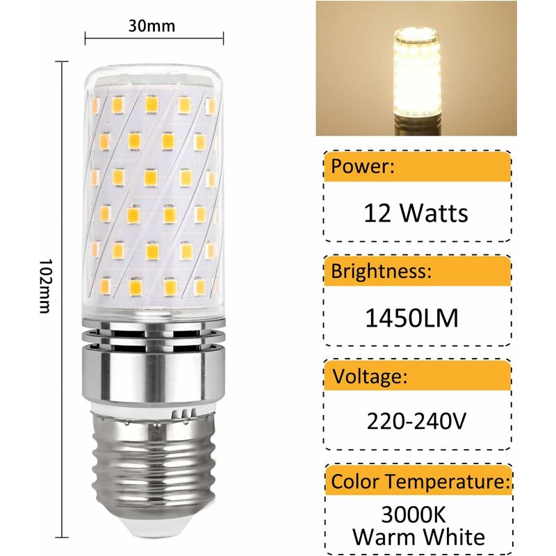 PURPL Ampoule à filament LED E14 C35 2200K 5W Ambre