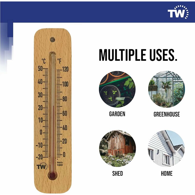 Outdoor Thermometer With Stylish Design - Reliable Garden Thermometer  Suitable For Outside Wall Greenhouse Patio Shed Garage Easy To Hang  Temperature