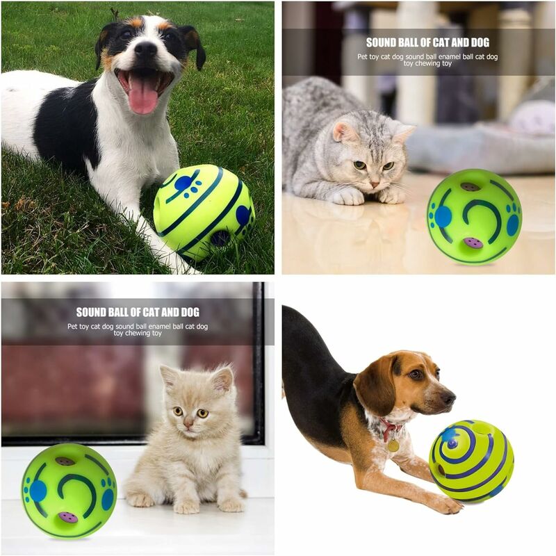  Small Wobble Giggle Dog Treat Ball,Interactive Dog Toys Ball, Dog Dispensing Treat Toys Ball,Dog Puzzle Treat Toys,Squeaky Toys for  Dog&Cat,Durable Giggle Herding Ball for Small Medium and Large Dogs : Pet