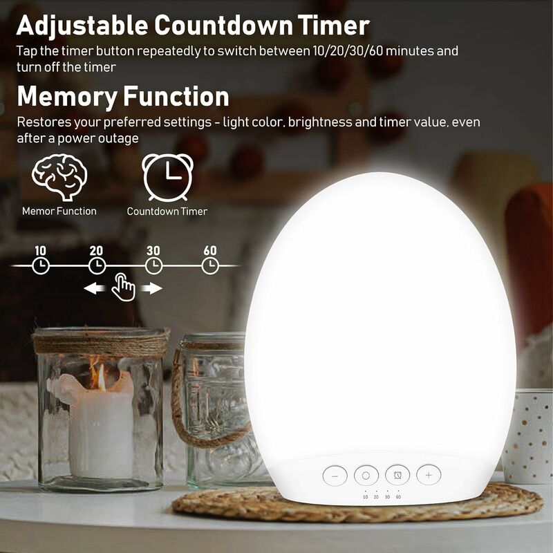 Light Therapy Lamp/sad Lamp12000 Lux Portable Natural Sunlight Lamp Led  Light Box 3 Color Modes,5 Brightness Levels