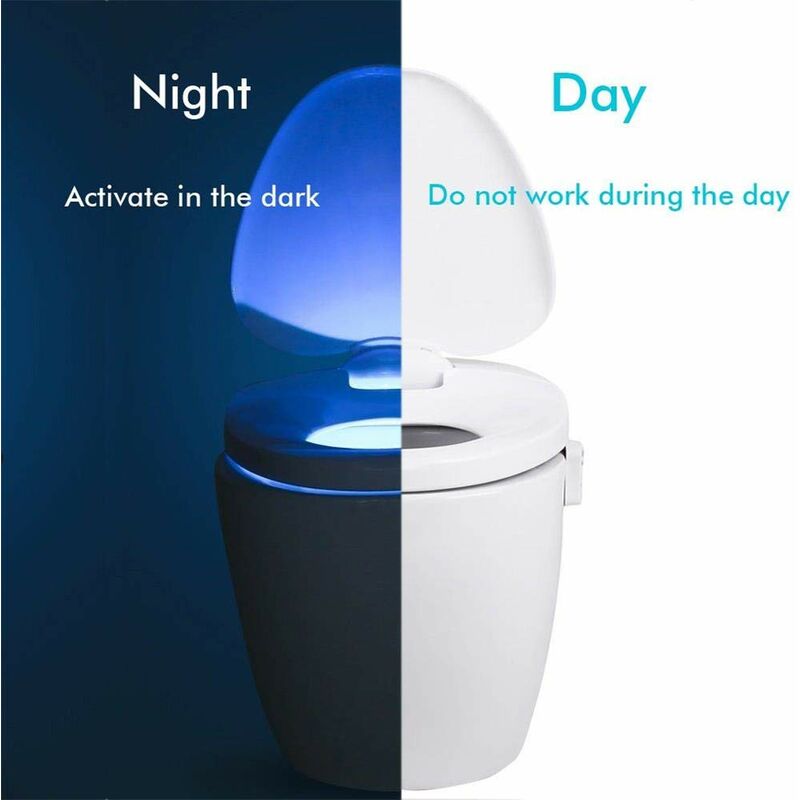 1pc 8-color Motion Sensor Led Toilet Bowl Night Light For Home, Bedroom,  Bathroom - A Nighttime Guide For Babies