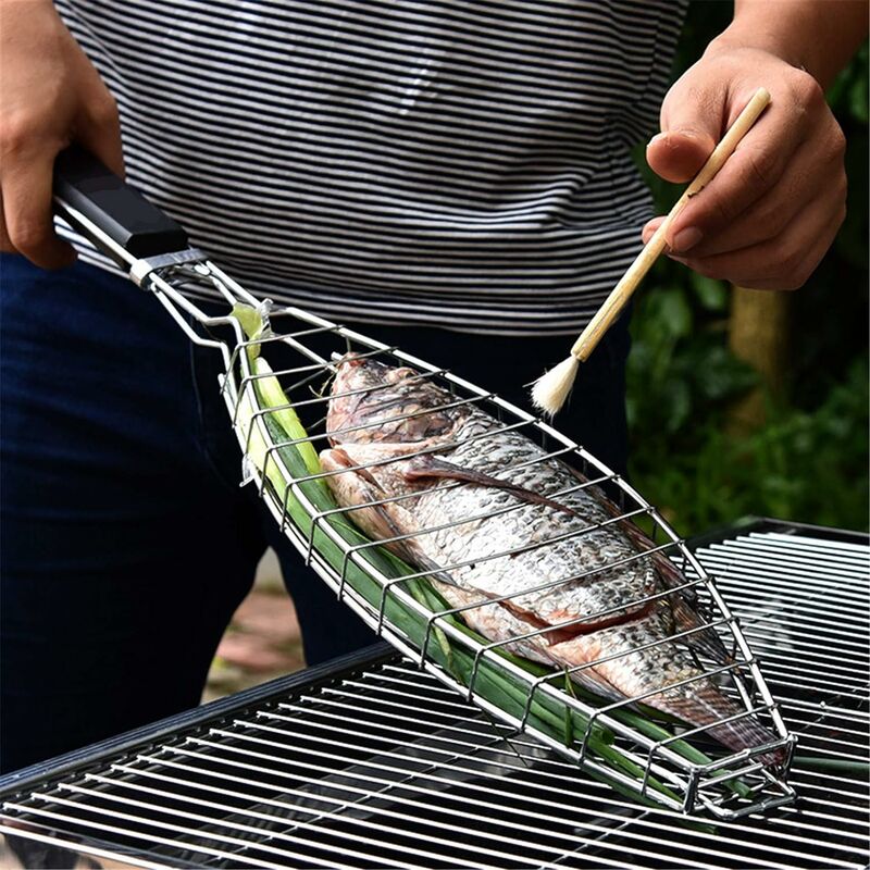  Camerons BBQ Grill Topper Grilling Pans (Set of 2) - Non-Stick  Barbecue Trays w Stainless Steel Handles- Indoor Outdoor use for Meat,  Vegetables & Seafood -Holiday Party Exchange & Christmas Gift