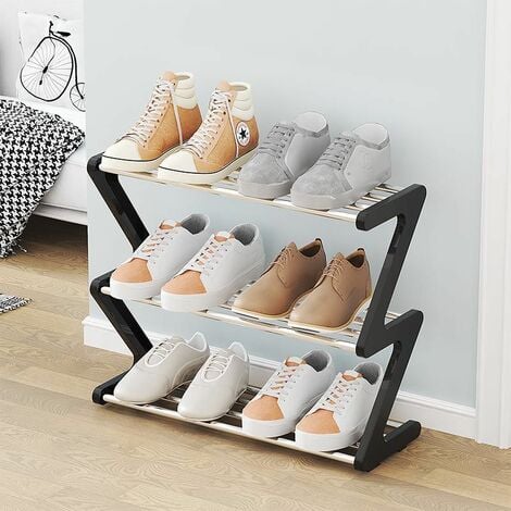 Wood Shoe Rack - 6 Tier Simple Modern Entryway Shoe Storage Tower Rack -  Shoe Stackable Shelf Shoe Rack - Organizer Easy to Standing for Home Entryway  Hallway