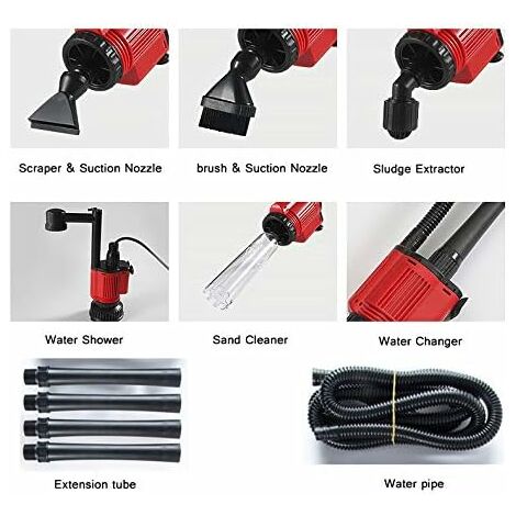 Aquarium Siphon Fish Tank Syphon Vacuum Cleaner Pump Semi-Automatic Water  Change