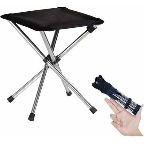 KCT Blue Telescopic Stool Travel Chair Collapsible Camping Fishing