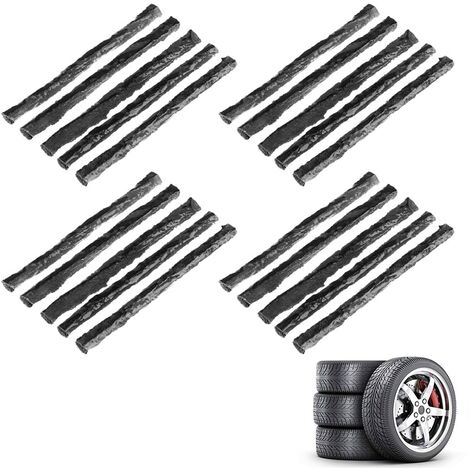 Tubeless Tyre Puncture Repair Kit Tool Auto Tire Plug Kit with 15 Rubber  Strips 