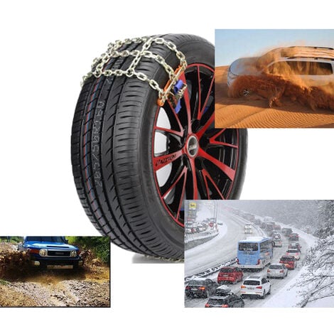 Universal Snow Chain for Car, SUV, Truck, Adjustable Snow Chain for Snowy  Terrains, Mud Paths, Sandy Terrains, Mountain Paths - Small Snow Chain