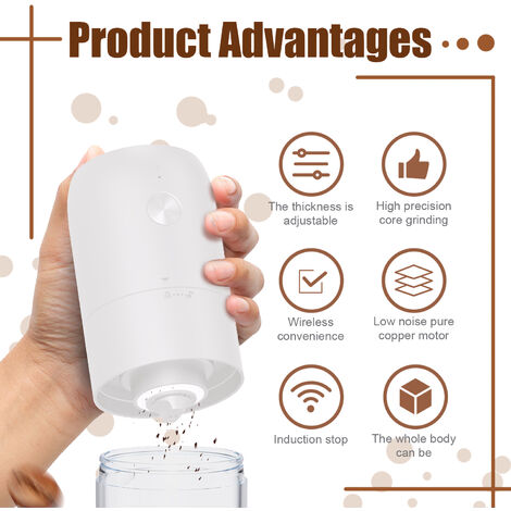 Portable Electric Coffee Grinder 13W 200ml USB Rechargeable