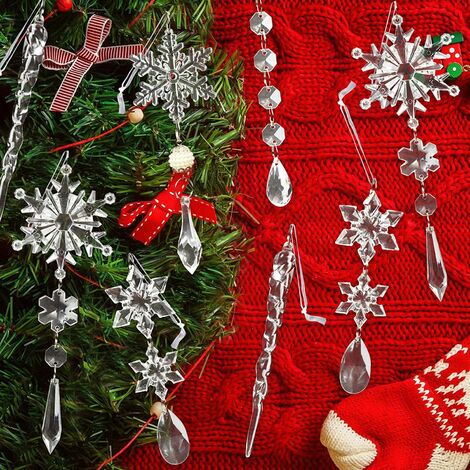 hanging crystal christmas ornaments