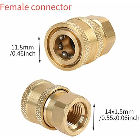 Buy Set of 4 Universal Brass Hose Fitting Connectors 
