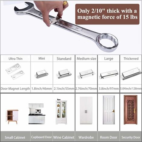 kaileyouxiangongsi Magnetic Door Catch Heavy Duty Magnet Latch Cabinet Catches for Cabinets Shutter Closet Furniture Door Stainless Steel 70 lbs Bronz