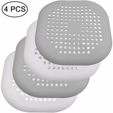 ATB Sink Tub Hair Catcher Bath Drain Shower Strainer Cover Trap Basin Stopper Filter, White, Variable