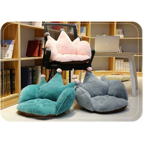 Armchair Seat Support Crown Soft Cushion Plush Comfort Seat Pad Office Cozy  Warm Seat Pillow Relieves Back Coccyx Sciatica and Tailbone Pain Relief